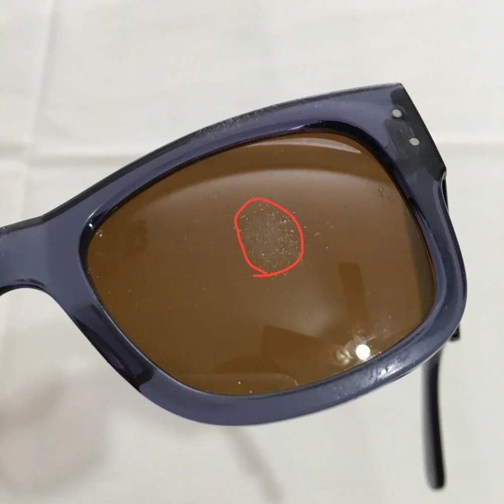 Ray-Ban Mega Wayfarer RB0840S Sunglasses Transparent Blue Frame Brown Lens Parts